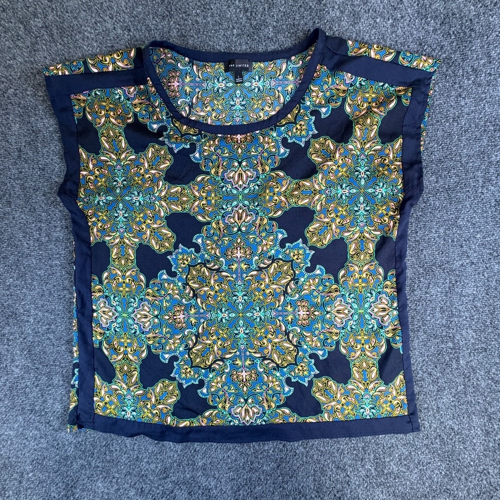 The Limited Blouse Tank Top Womens Large Multicolor Floral Casual Round Neck